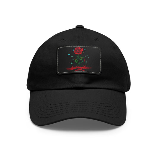 Bleeding beauty Hat with Leather Patch (Rectangle)